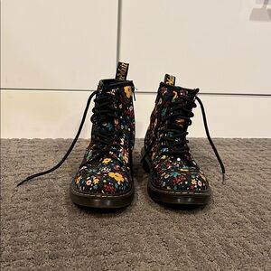 Dr. Martens Black Combat Boots with Chunky Sole